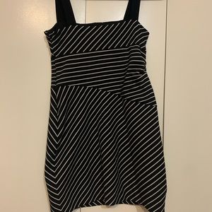 Cynthia Steffe Black and White Striped Dress